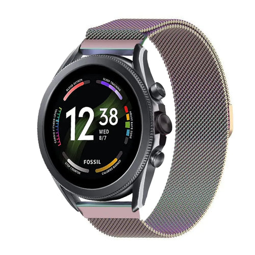 Milanese Strap, on a watch, 3/4 front view