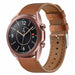 Bracelet cuir Samsung Galaxy Watch 3 41mm (serré marron)