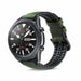 Bracelet silicone/cuir Samsung Galaxy Watch 3 45 mm (vert)
