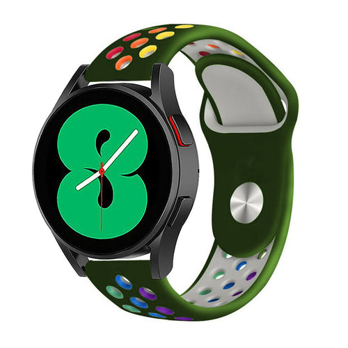 Silicone Sport Strap, on a watch, 3/4 front view