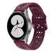 Samsung Galaxy Watch 4 44mm Patterned Silicone Strap (Burgundy Red)