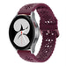 Bracelet silicone à motifs Samsung Galaxy Watch 4 44mm (bordeaux)