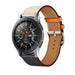 Bracelet cuir Samsung Galaxy Watch 46mm (blanc/bleu foncé)
