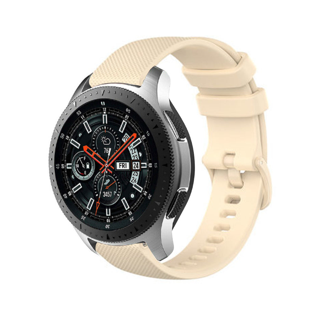 Samsung Galaxy Watch 46mm Premium Silicone Strap (Beige)