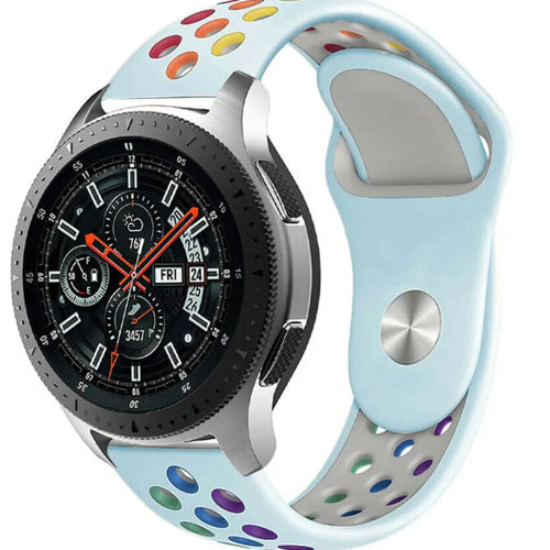 Silicone Sport Strap, on a watch, 3/4 front view