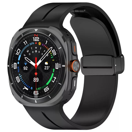 Bracelet silicone avec boucle-D Samsung Galaxy Watch Ultra 2 (noir)