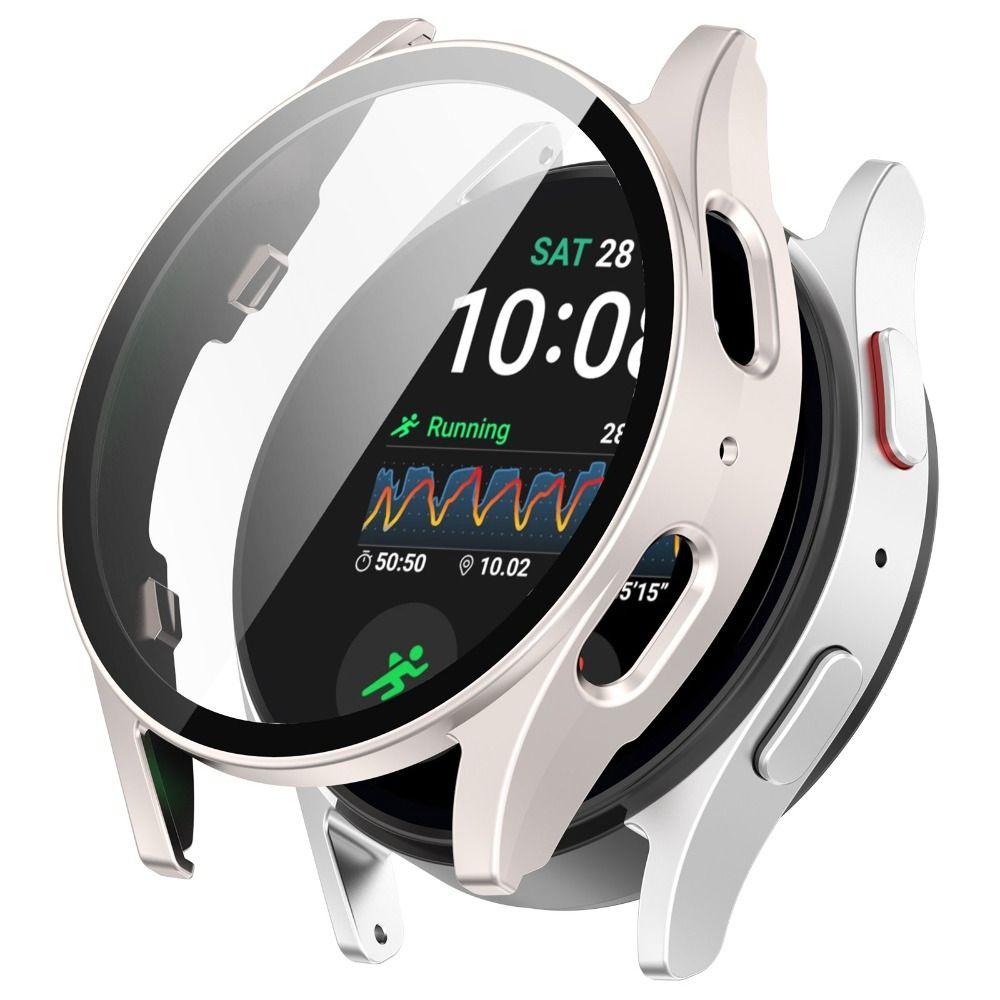Coque rigide avec verre Samsung Galaxy Watch 7 40mm (lumière stellaire)