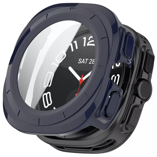 Coque rigide avec verre Samsung Galaxy Watch Ultra (bleu foncé)