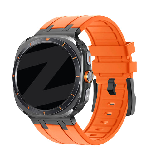 galaxy watch ultra liquid silicone strap orange
