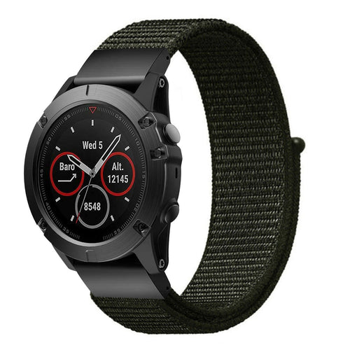 Bracelet nylon Garmin Fenix 8 Pro - 51mm (vert militaire)