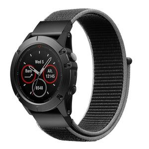 Bracelet nylon Garmin Quatix 8 Pro - 47mm (gris anthracite)