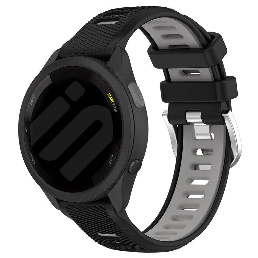 Bracelet sport avec boucle Garmin Forerunner 645  (noir/gris)