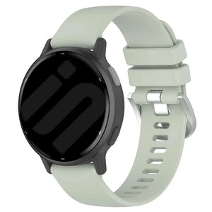 Silicone Classic Strap, light green, on a watch, 3/4 front view