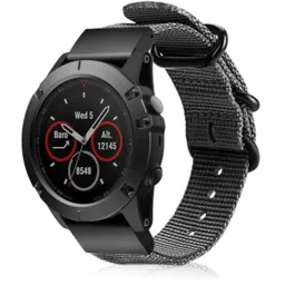 Bracelet nylon á boucle Garmin Instinct E - 45mm (gris)