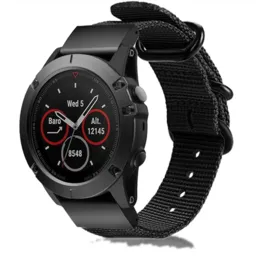 Bracelet nylon á boucle Garmin Instinct E - 45mm (noir)