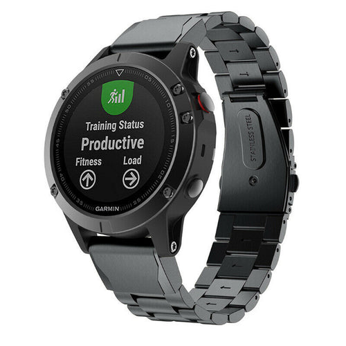Bracelet acier Garmin Forerunner 970 (noir)