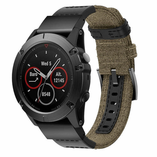 Garmin Approach S60 Nylon Hybrid Strap (Beige)
