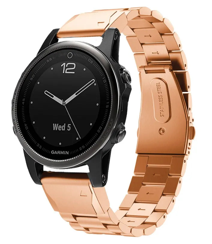 Bracelet acier Garmin Descent Mk2S (rose or)