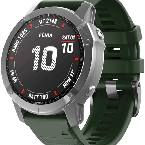 Garmin Descent MK3i - 51mm Silicone Strap (Dark Green)