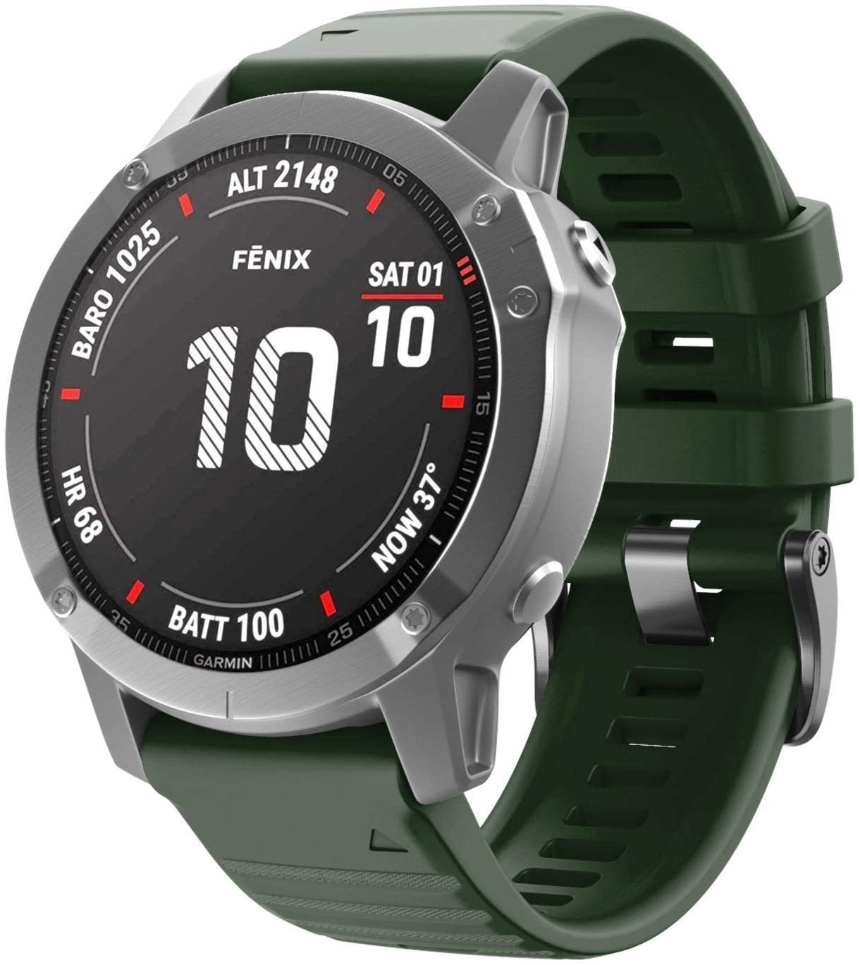Bracelet silicone Garmin Descent MK3i - 51mm (vert foncé)