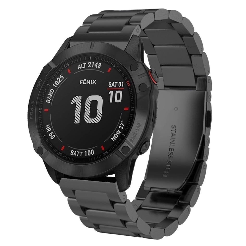 Bracelet acier Garmin Tactix 8 - 51mm (noir)