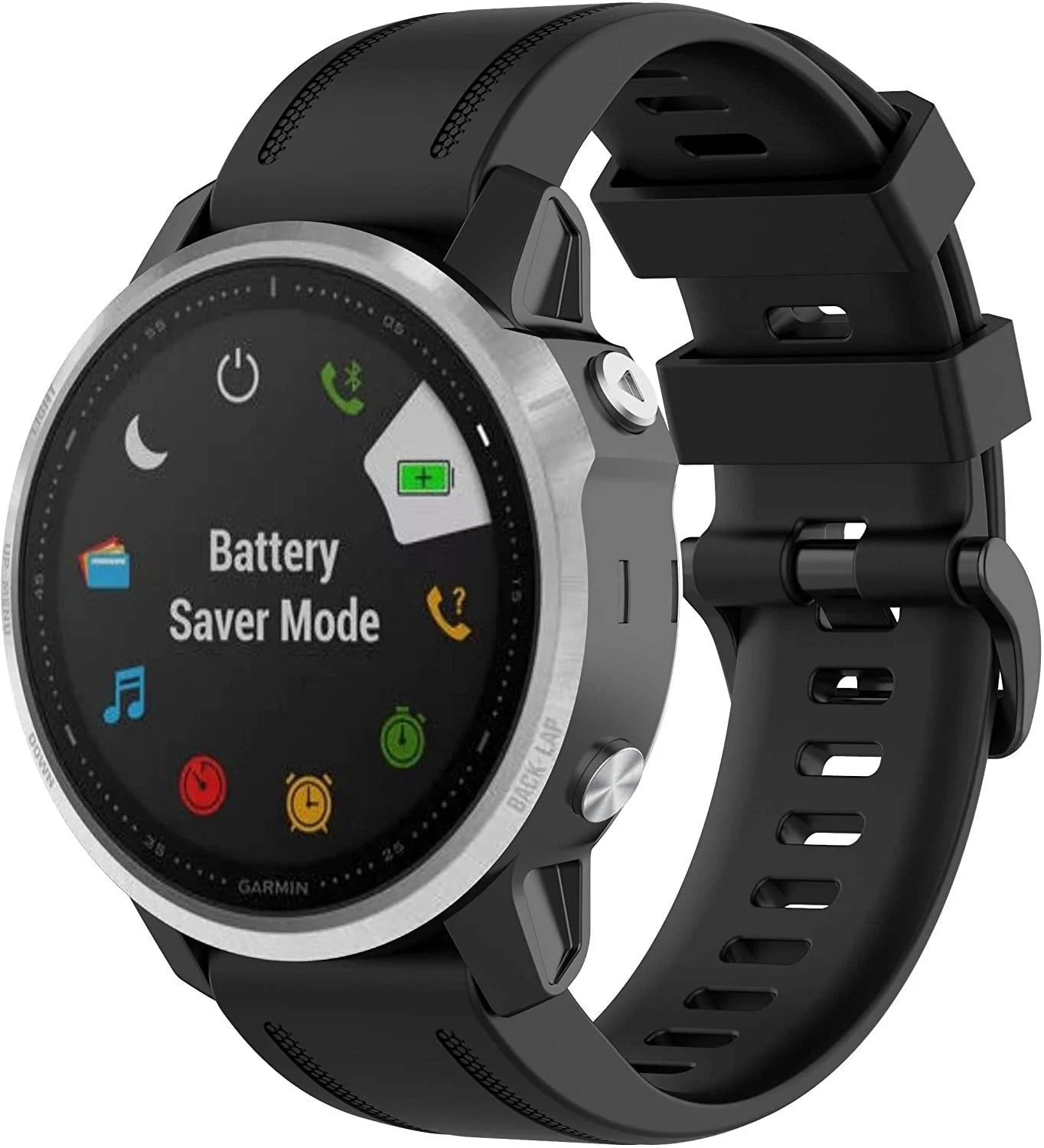 Bracelet silicone Garmin Instinct E - 40mm (noir)