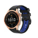 Garmin Fenix 7s Silicone Strap Tough (Black/Blue)