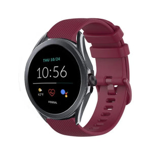 Premium Silicone Strap, on a watch, 3/4 front view