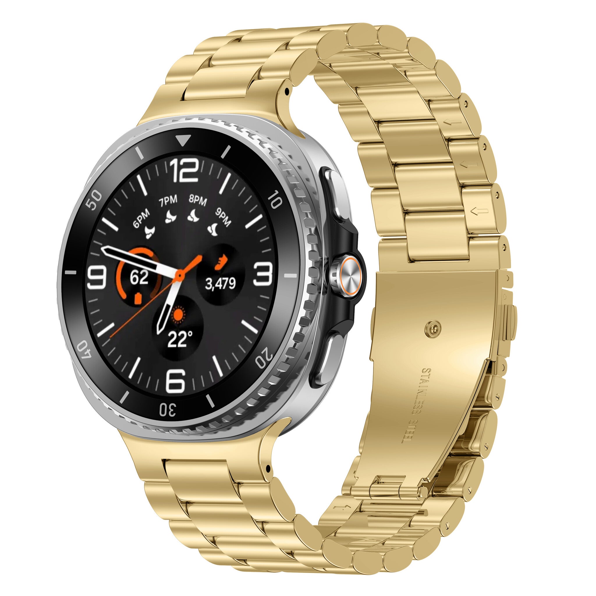 Bracelet acier Samsung Galaxy Watch 9 - 44mm (or)