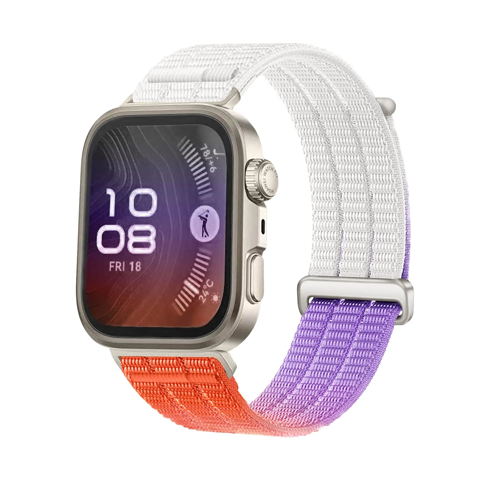 Huawei Watch Fit 5 Nylon Air Strap (Gradient Orange)
