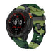 Bracelet silicone race Garmin Fenix E (vert camouflage)