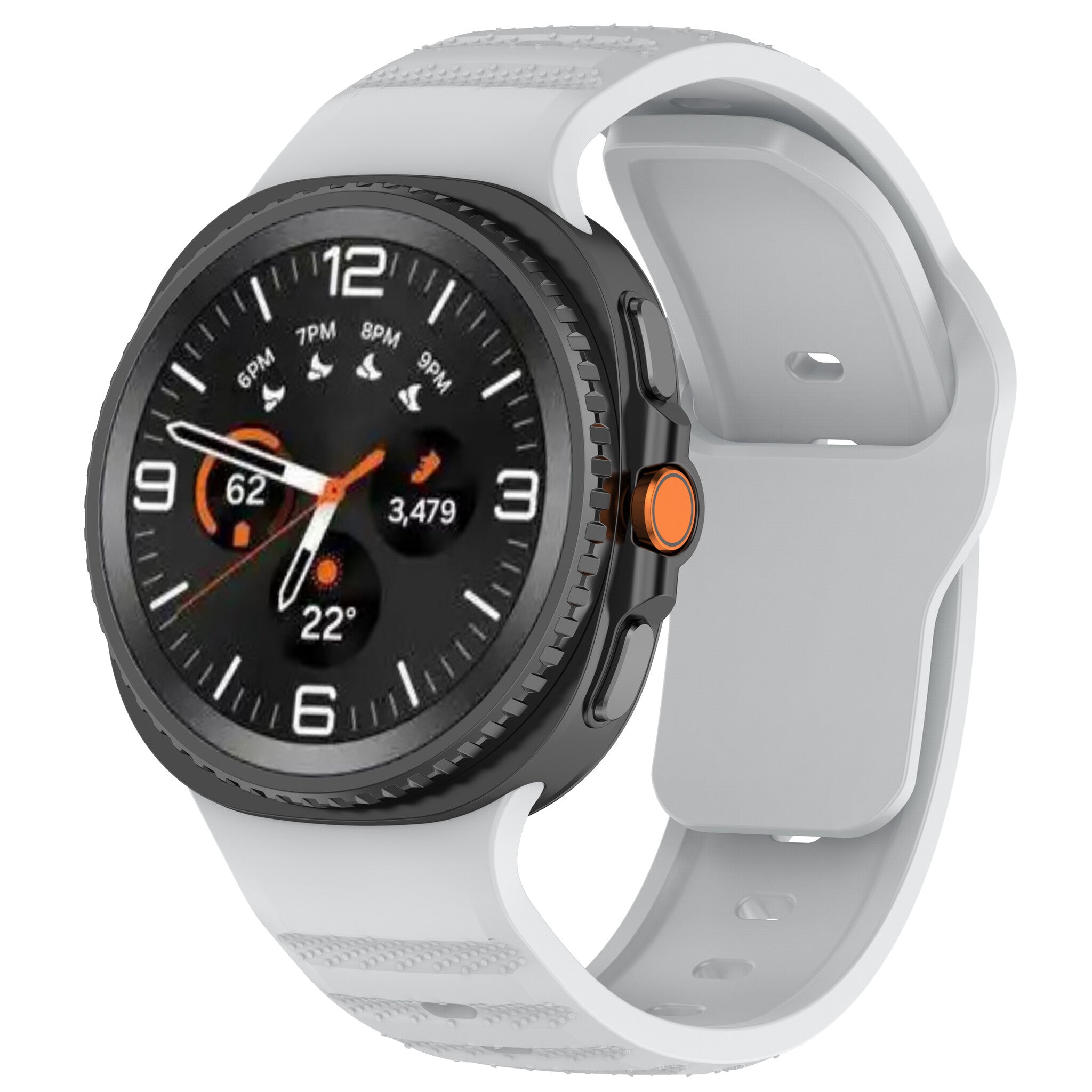 Bracelet silicone outdoor Samsung Galaxy Watch 8 - 44mm (gris)