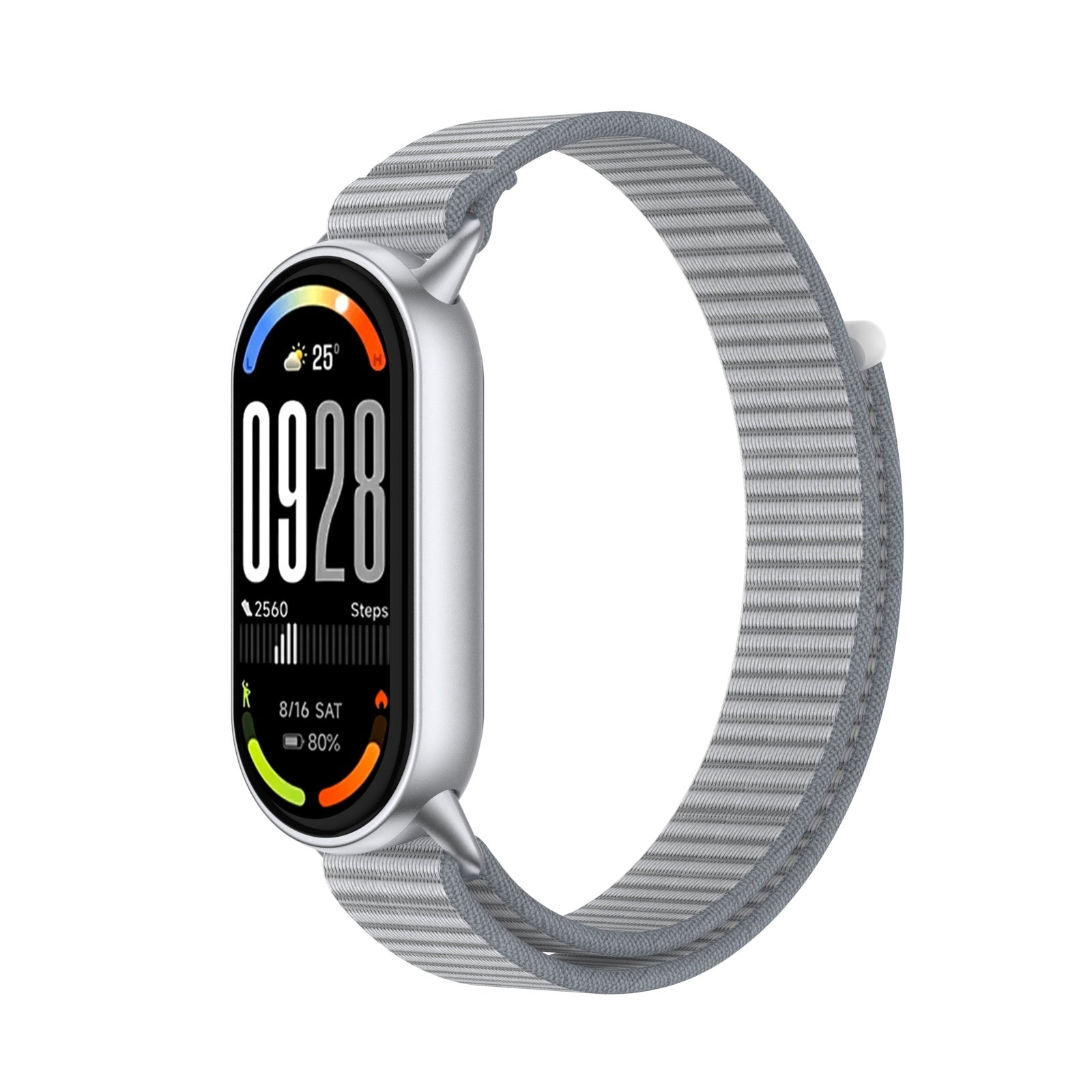 Bracelet nylon moderne Xiaomi Smart Band 9 (gris)