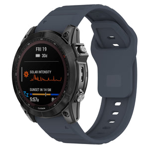 Garmin Quatix 8 - 51mm Outdoor Silicone Strap (Greyblue)