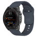 Bracelet silicone robuste Garmin Fenix 5x / 6x (gris-bleu)