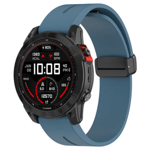 Bracelet silicone avec boucle-D Garmin D2 Delta PX (bleu-gris)