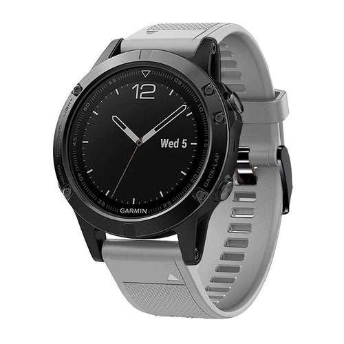 Bracelet silicone Garmin Quatix 8 Pro - 47mm (gris)