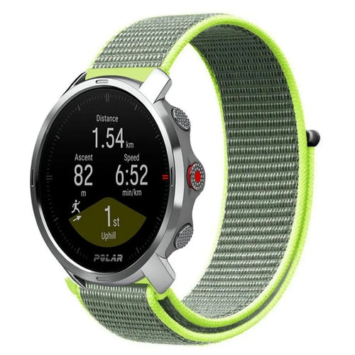 Nylon Strap, fluorescent, on a watch, 3/4 front view