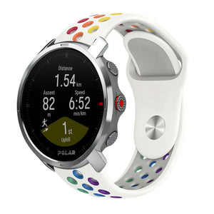 Silicone Sport Strap, on a watch, 3/4 front view