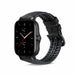 Bracelet silicone/cuir Amazfit GTS 2 (noir)