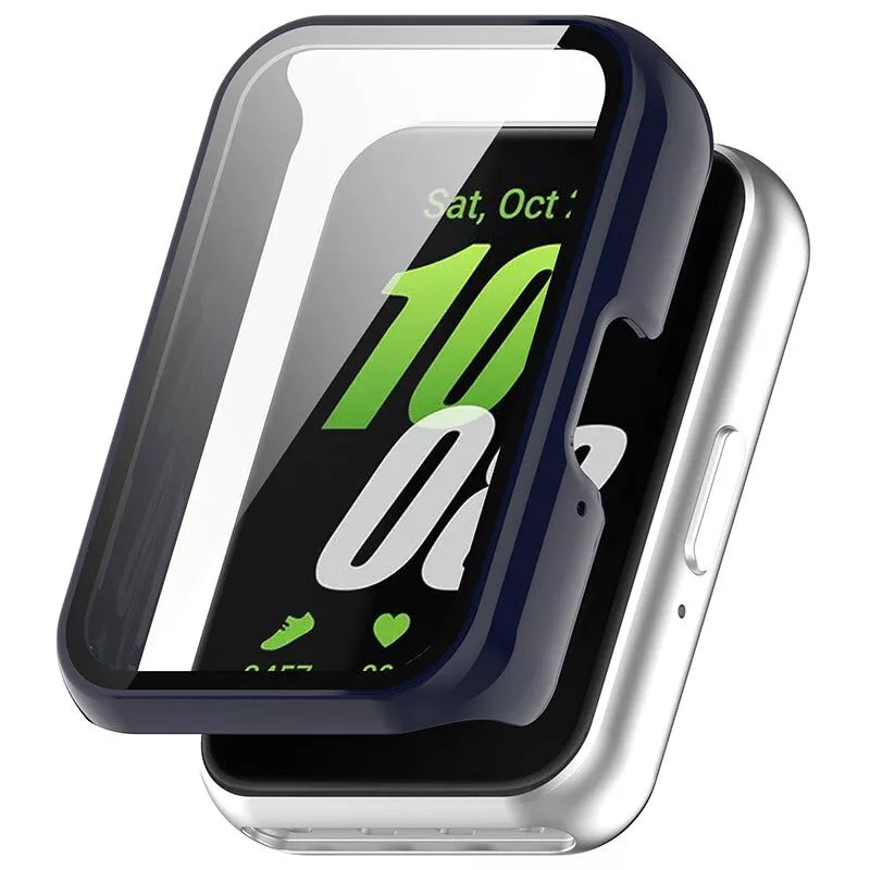 Coque rigide avec verre Samsung Galaxy Fit 3 (bleu foncé)