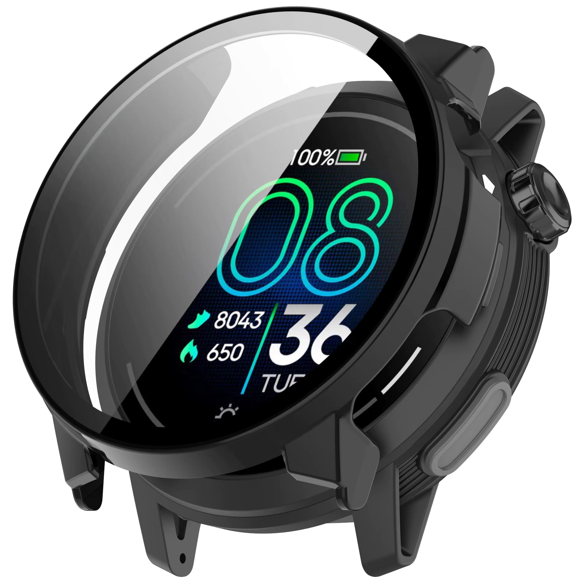 Coque rigide Coros Pace Pro avec verre (noir)