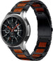 Bracelet bois/acier Samsung Galaxy Watch 46mm (noir)