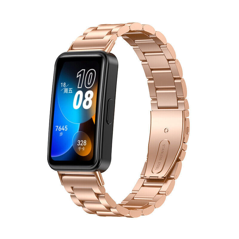 Bracelet acier Huawei Band 10 (or rose)