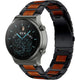 Bracelet bois/acier Huawei Watch GT 2 Pro (noir)