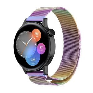 Milanese Strap, on a watch, 3/4 front view
