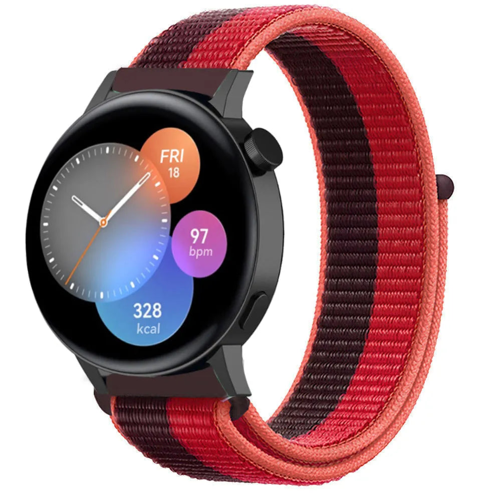 Nylon Strap, on a watch, 3/4 front view