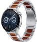 Bracelet bois/acier Huawei Watch GT 3 46mm (argent)