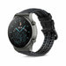 Bracelet silicone/cuir Huawei Watch GT 2 Pro (noir)