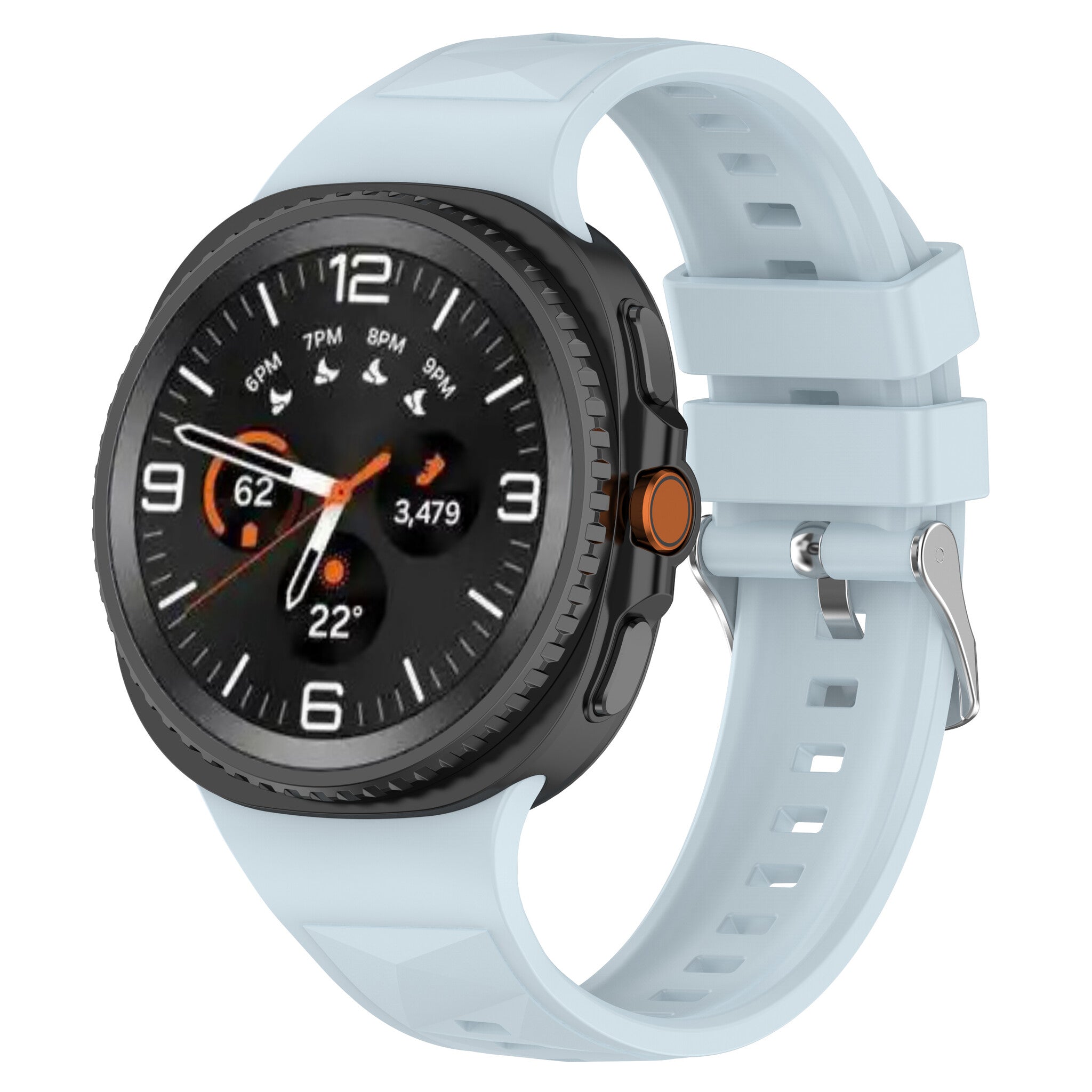 Bracelet silicone Diamant Samsung Galaxy Watch 8 Classic (bleu clair)